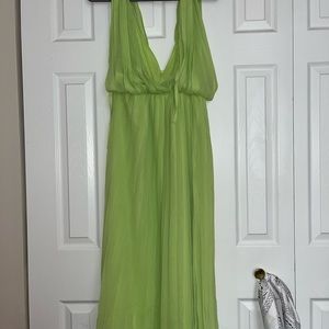 ASOS Green pleated midi dress